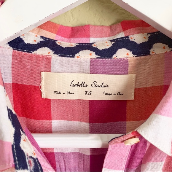 Anthropologie Isabelle Sinclair Plaid Button Up - Picture 7 of 8